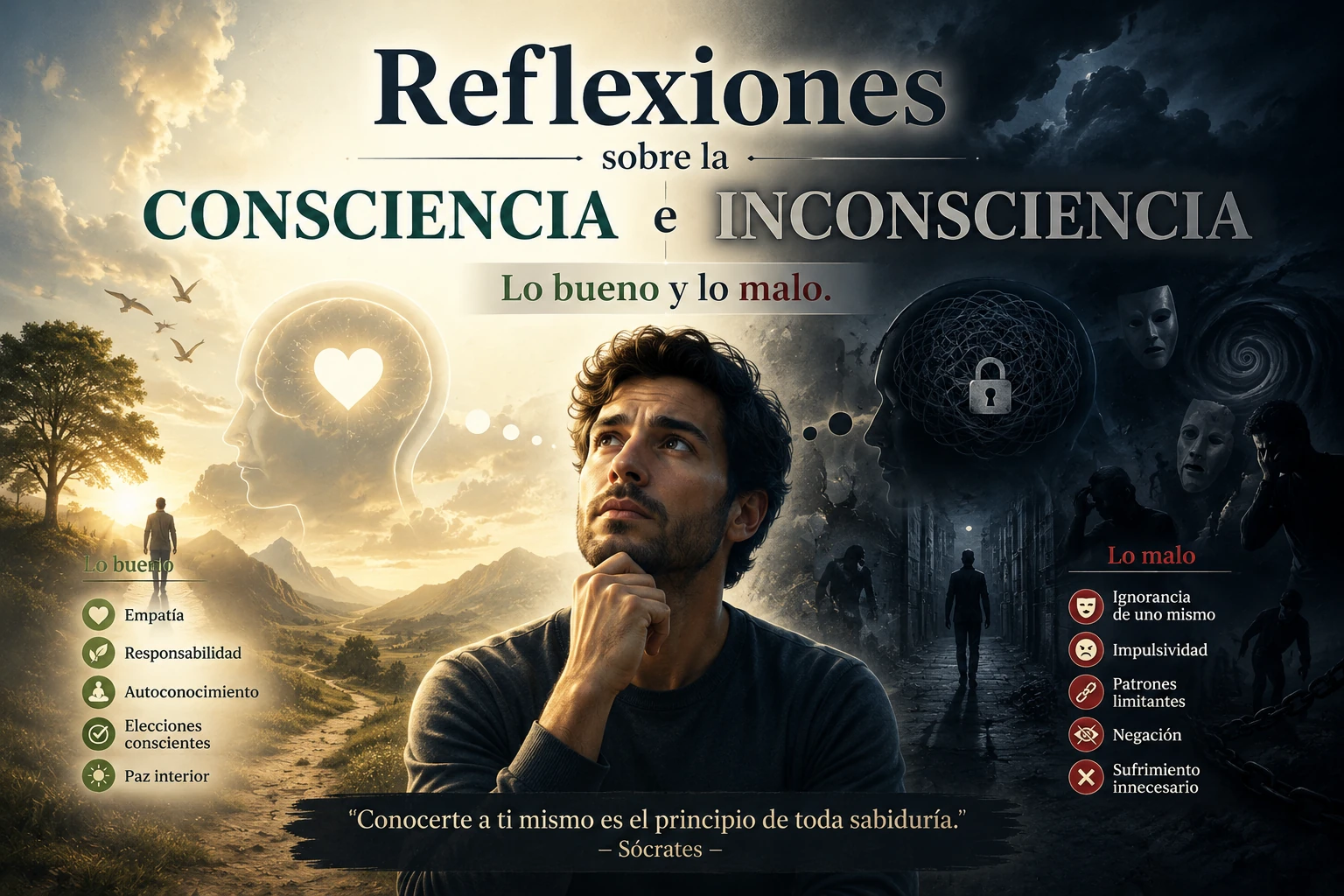 Sé consciente de lo que vive en tu inconsciente